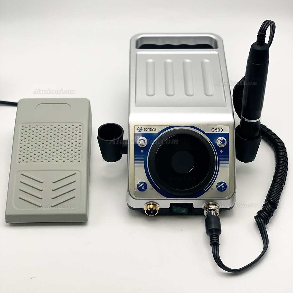 GONGYU G500 Dental Lab Micromotor with 50000RPM Handpiece & Foot Control Pedal